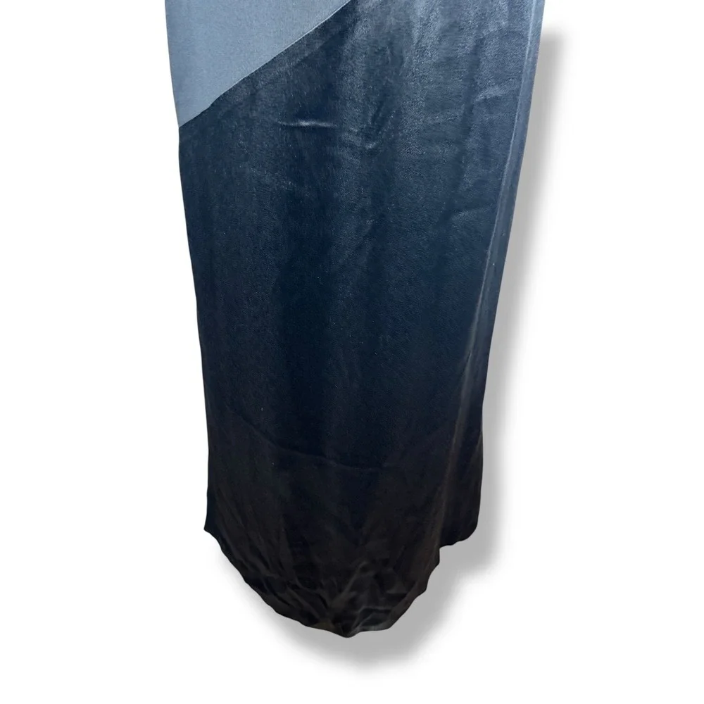 Vintage Y2K Black Formal Cocktail Maxi Dress Womens Size 8 USA Made Gala Satin